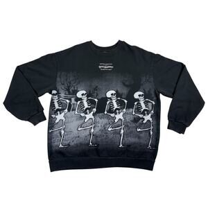 Disney Skeleton Dance Sweatshirt Men's Size 2XL XXL Pullover Silly Symphony AOP